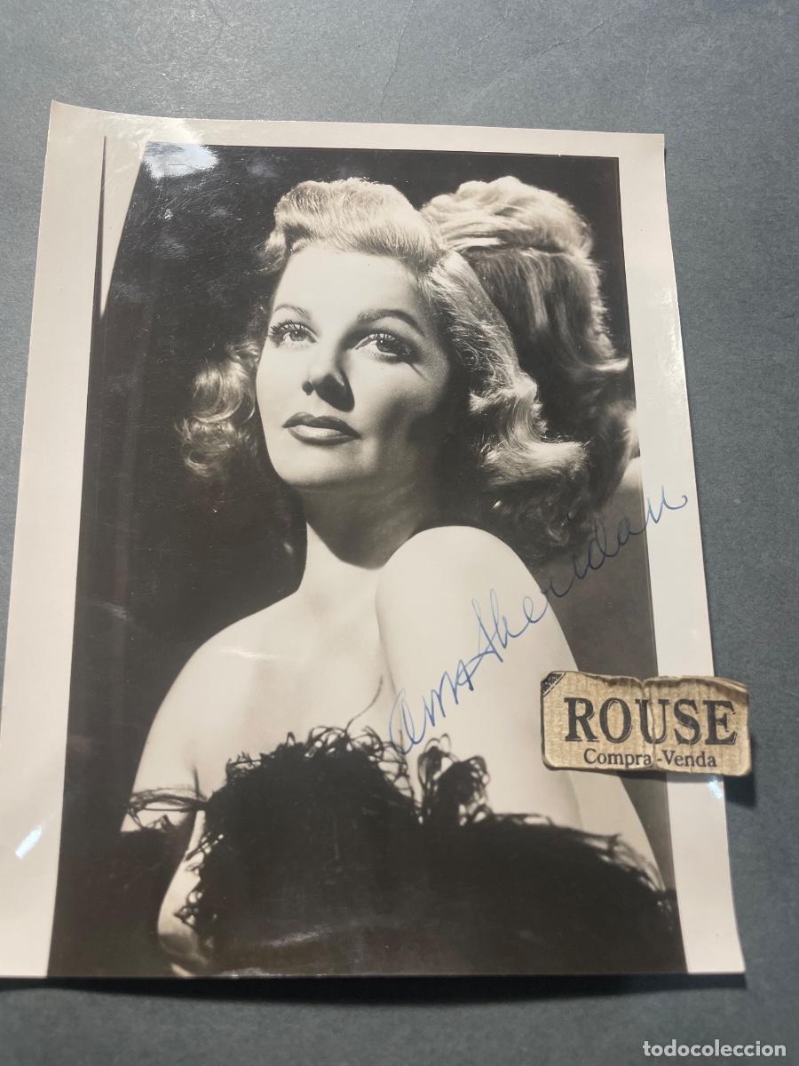 Aut&oacute;grafos Antiguos de Cantantes y M&uacute;sicos: AUTOGRAFOS - ANTIGUA FOTOGRAFIA CON DEDICATORIA AUTOGRAFA A TINTA, ACTRIZ ANN SHERIDAN