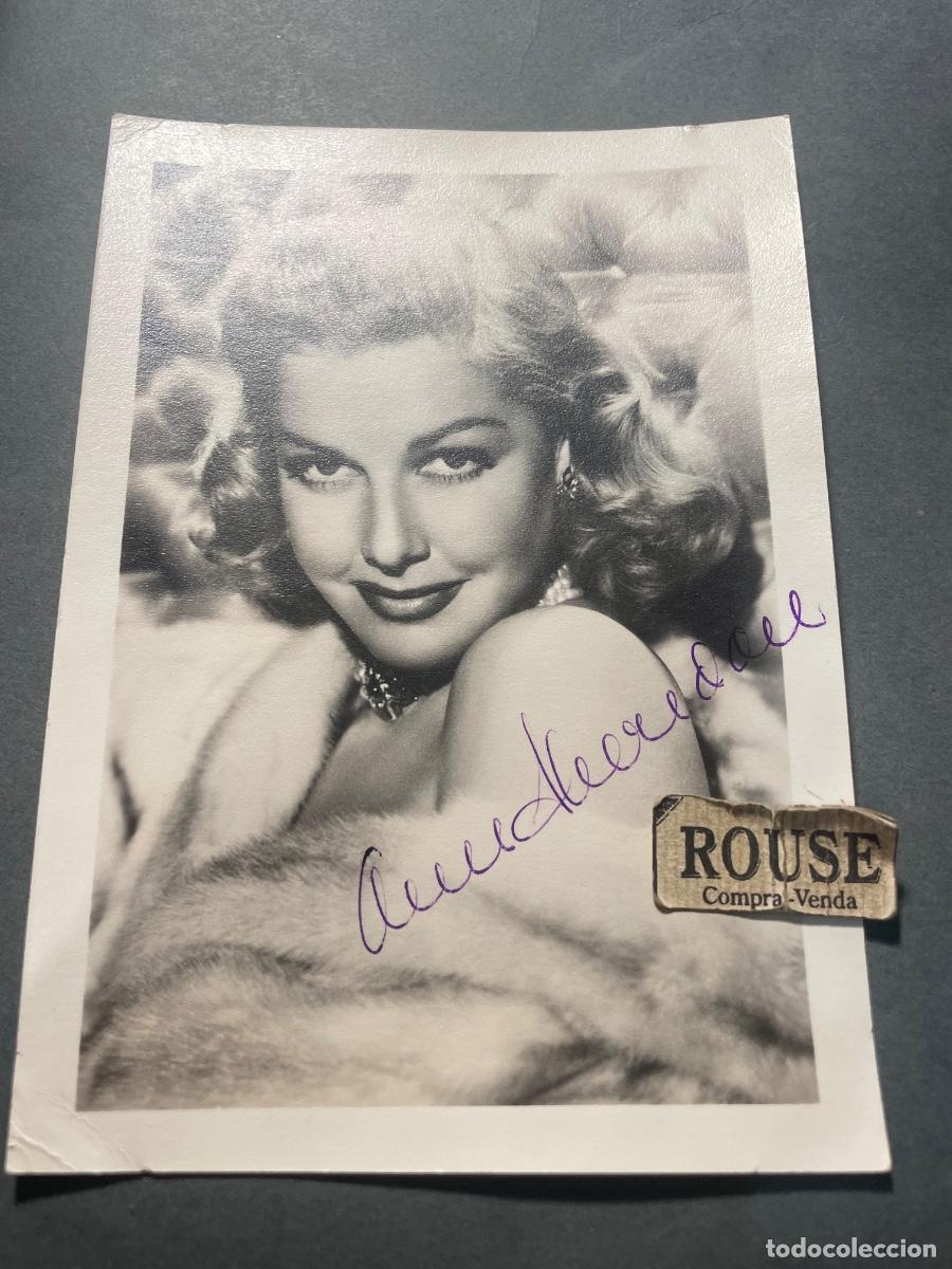 Aut&oacute;grafos Antiguos de Cantantes y M&uacute;sicos: AUTOGRAFOS - ANTIGUA FOTOGRAFIA CON DEDICATORIA AUTOGRAFA A TINTA, ACTRIZ ANN SHERIDAN