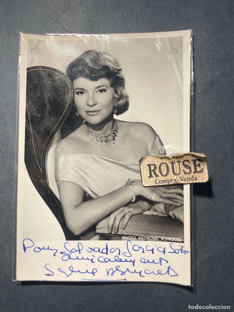 Aut&oacute;grafos Antiguos de Cantantes y M&uacute;sicos: AUTOGRAFOS ANTIGUA FOTOGRAFIA CON DEDICATORIA ORIGINAL A TINTA ARTISTA SOPHIE DESMARETS