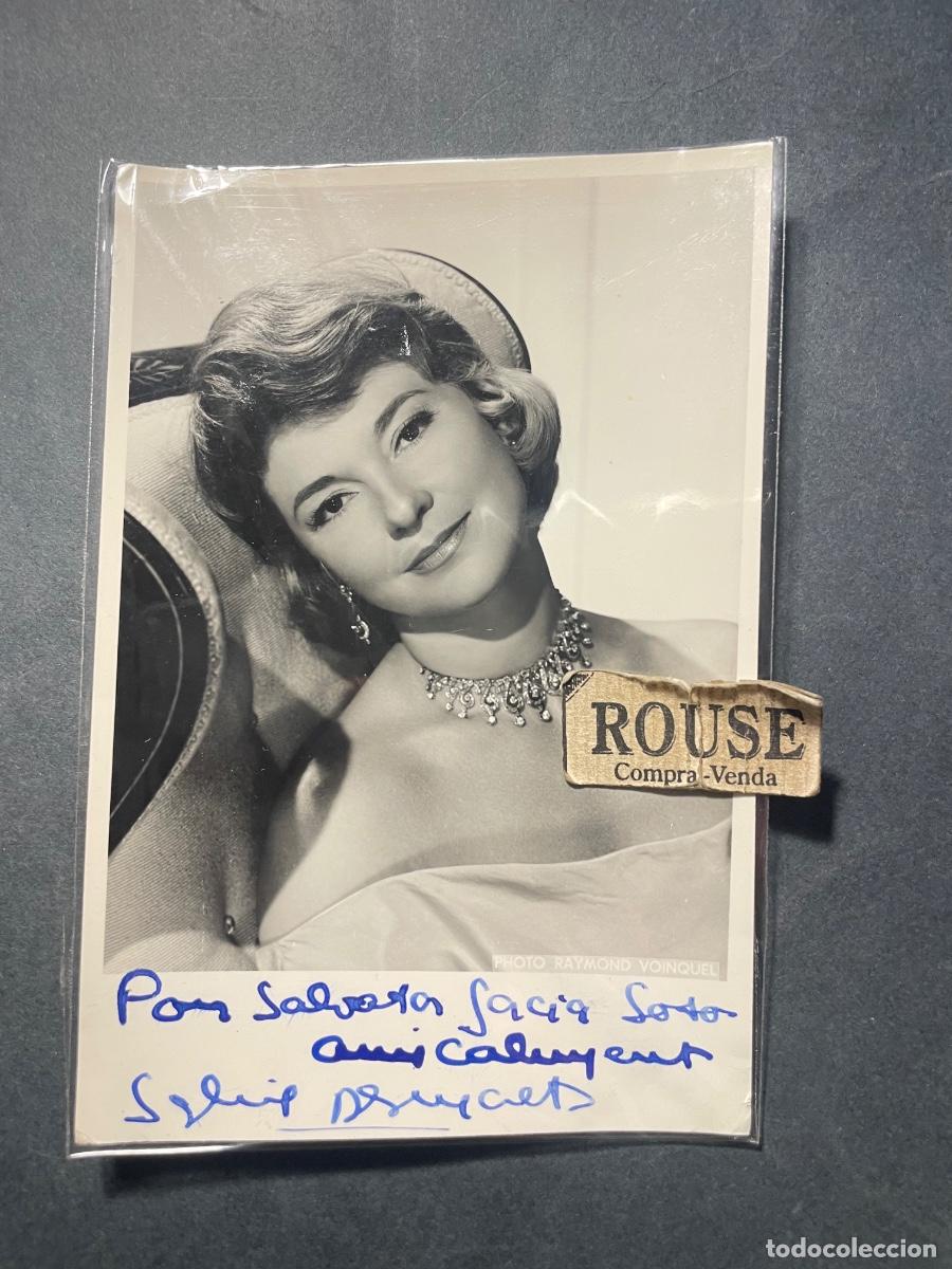 Aut&oacute;grafos Antiguos de Cantantes y M&uacute;sicos: AUTOGRAFOS ANTIGUA FOTOGRAFIA CON DEDICATORIA ORIGINAL A TINTA ARTISTA SOPHIE DESMARETS