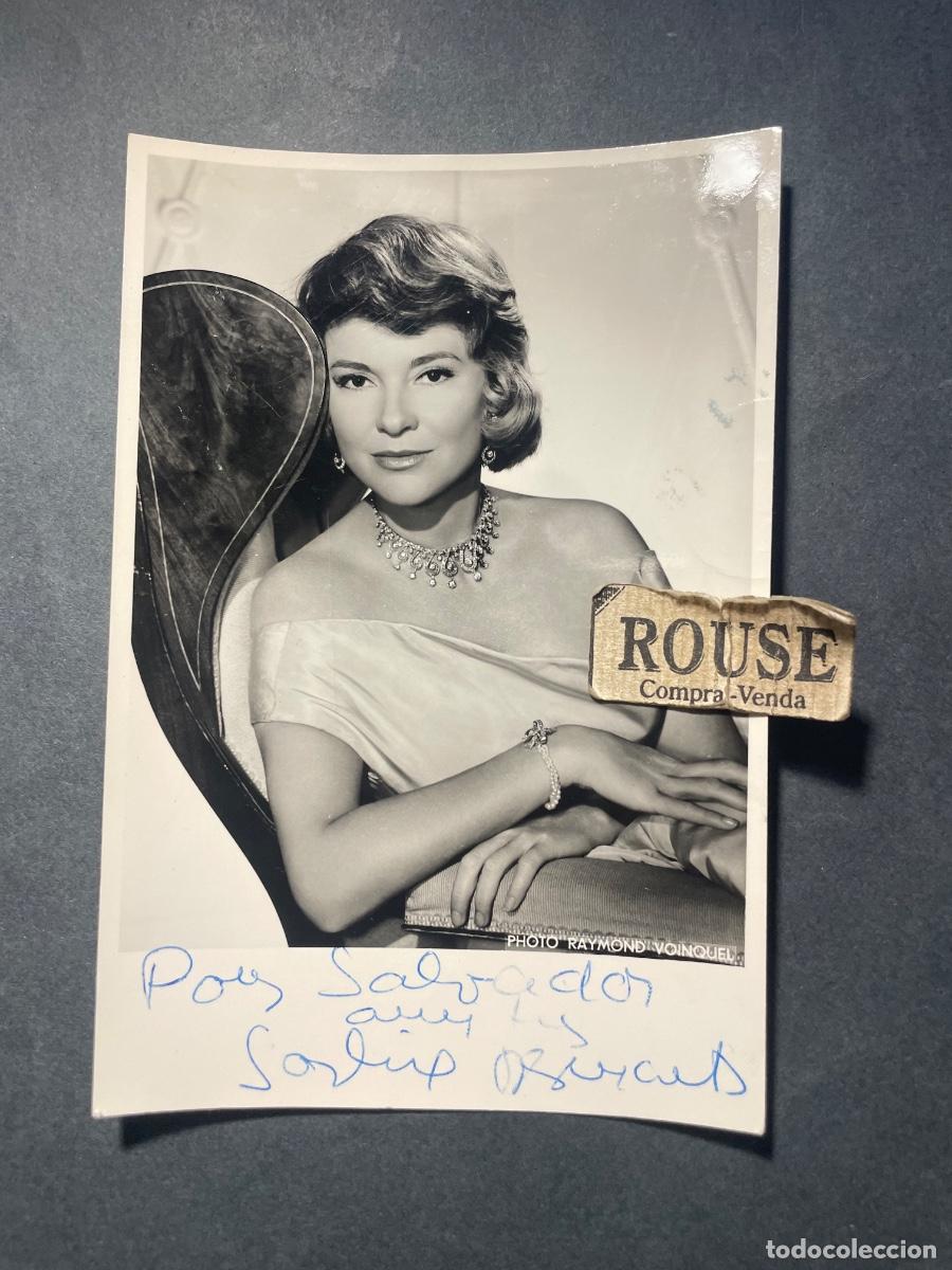 Aut&oacute;grafos Antiguos de Cantantes y M&uacute;sicos: AUTOGRAFOS ANTIGUA FOTOGRAFIA CON DEDICATORIA ORIGINAL A TINTA ARTISTA SOPHIE DESMARETS