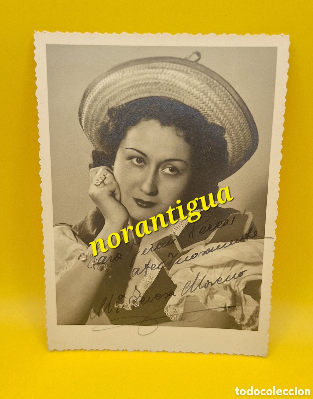 Autographes de Musique : Fotograf&iacute;a Firmada Mar&iacute;a Teresa Moreno - Cantante - Zarzuela -