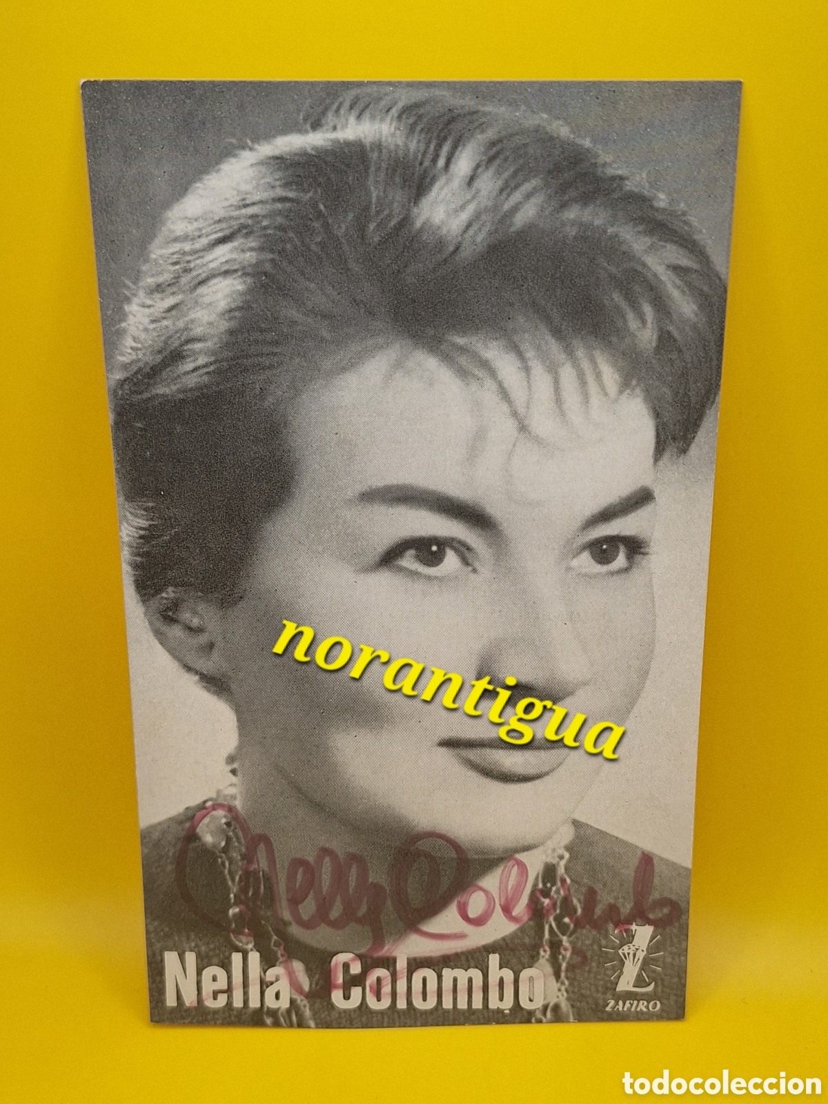 Autographes de Musique : Programa Firmado Nella Colombo - Cantante - Actriz Italiana