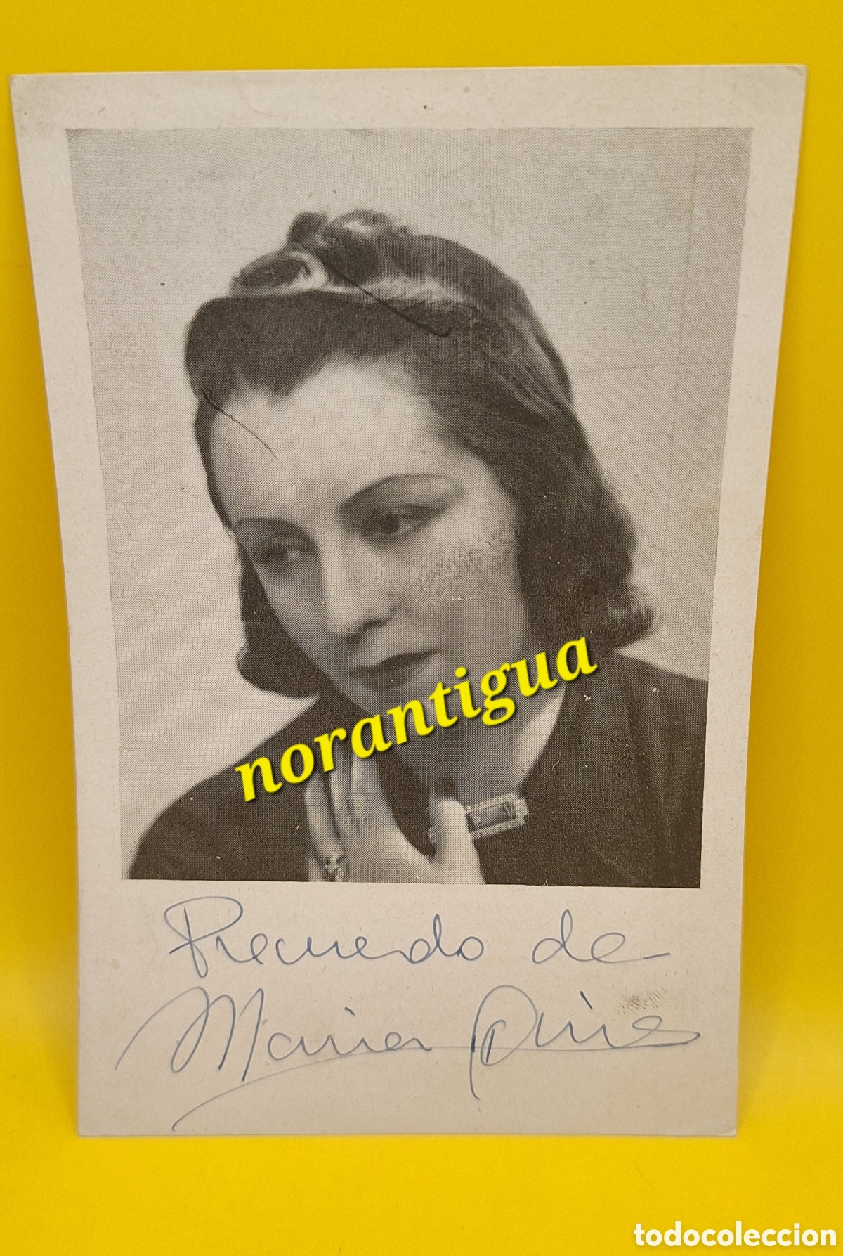 Autographes de Musique : Fotograf&iacute;a Firmada Maria por Actriz o Cantante a Identificar -