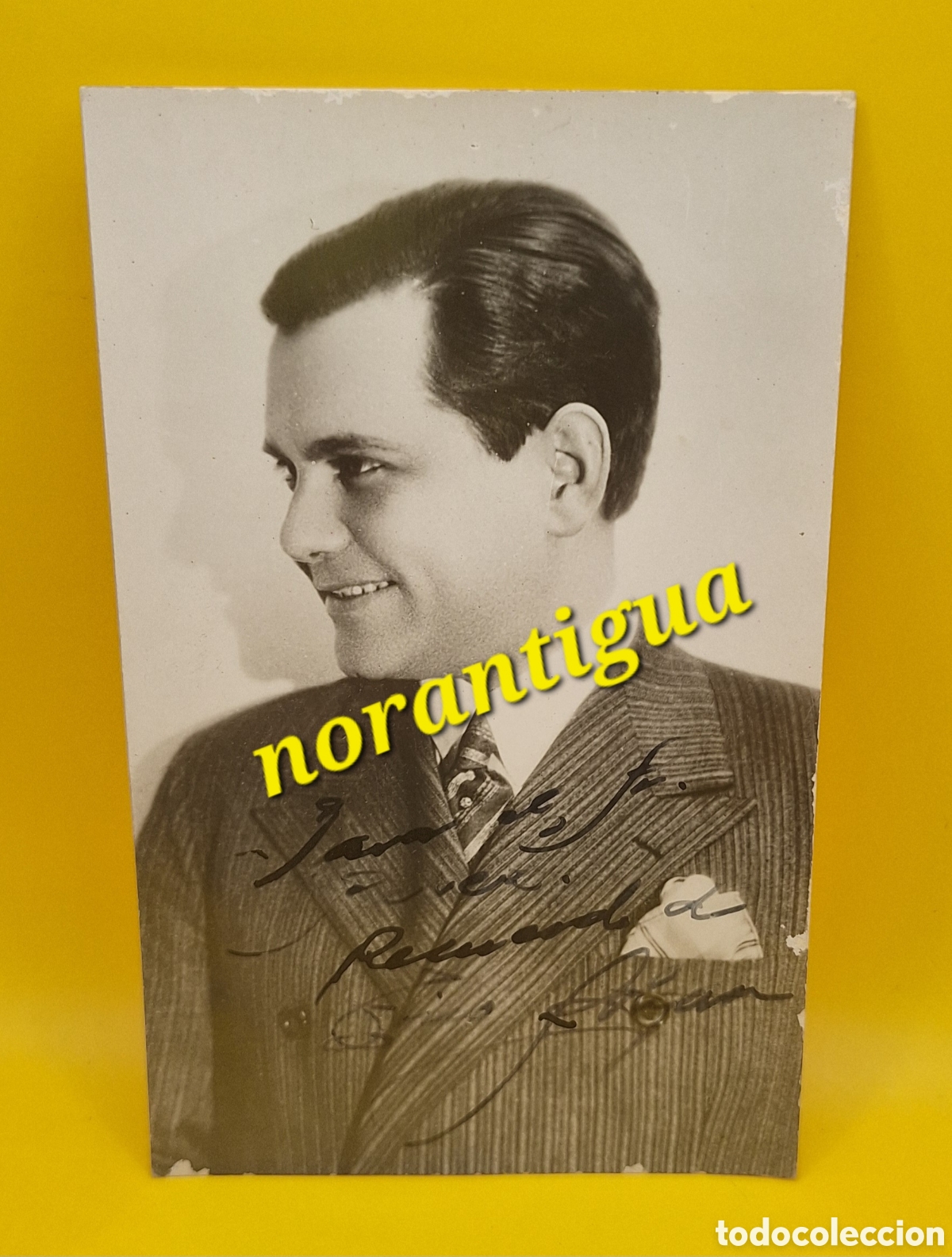 Autographes de Musique : Fotograf&iacute;a Firmada Tino Folgar - Tenor - Barcelona 1892 - Buenos Aires 1983 -