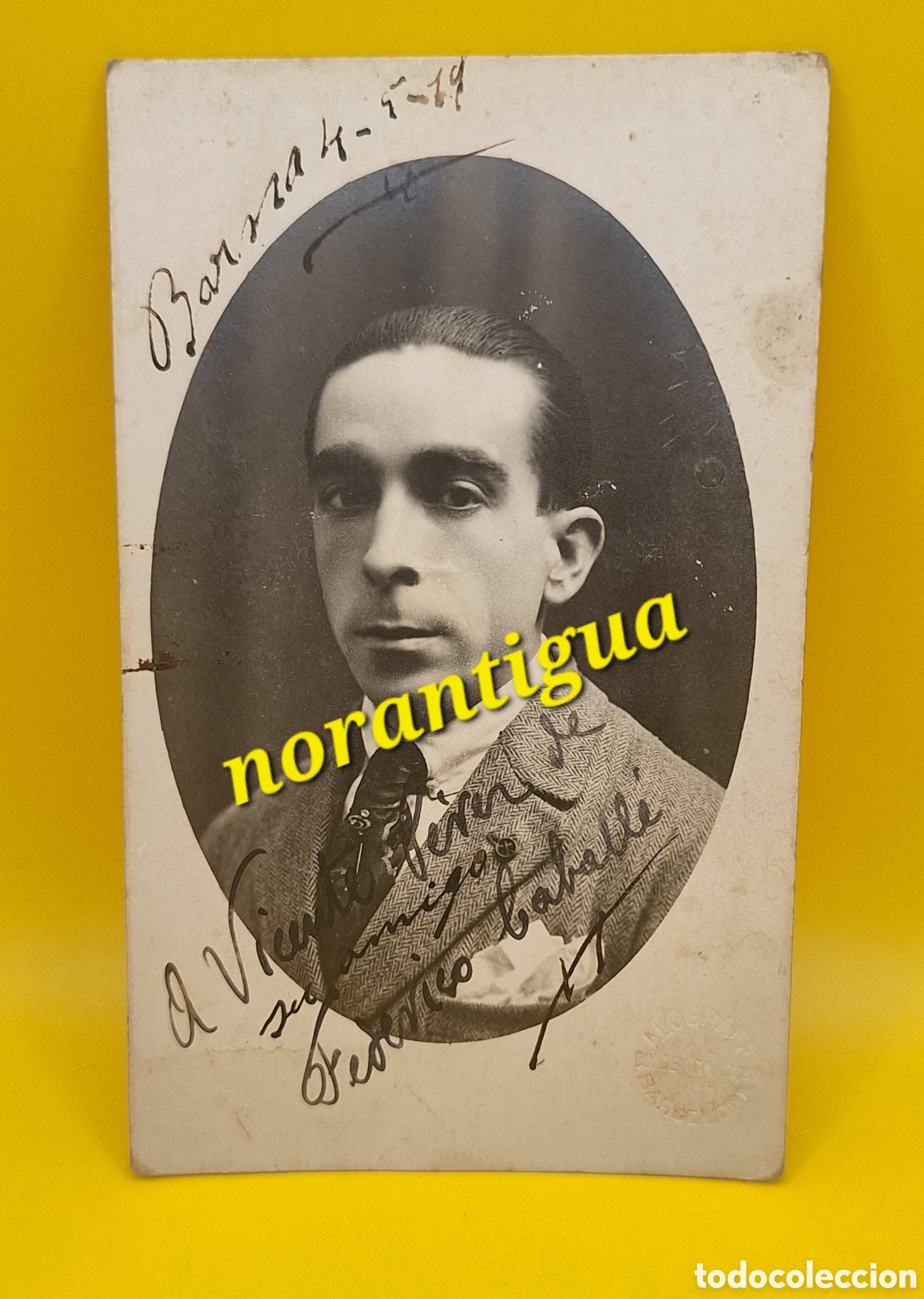 Autographes de Musique : Fotograf&iacute;a Firmada Federico Caball&eacute; - Bar&iacute;tono - &Oacute;pera - Zarzuela - Barcelona 1893 - 1929 -
