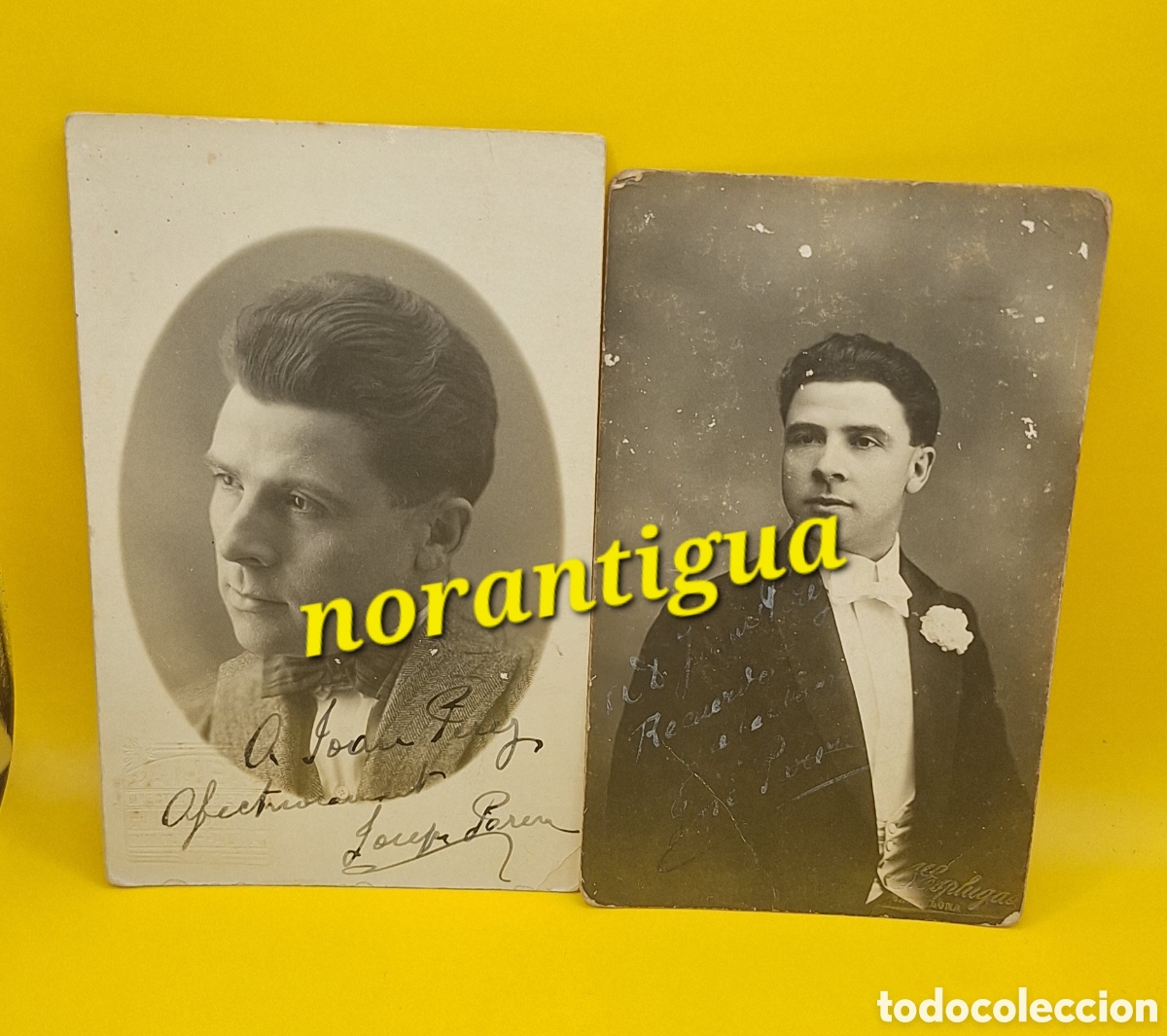 Autographes de Musique : Pareja de Fotograf&iacute;as Firmadas Jos&eacute; - Josep Parera - Bar&iacute;tono - &Oacute;pera -