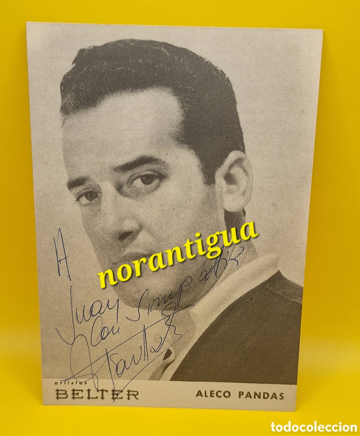 Autographes de Musique : Programa Firmado por el Cantante Aleco Pandas