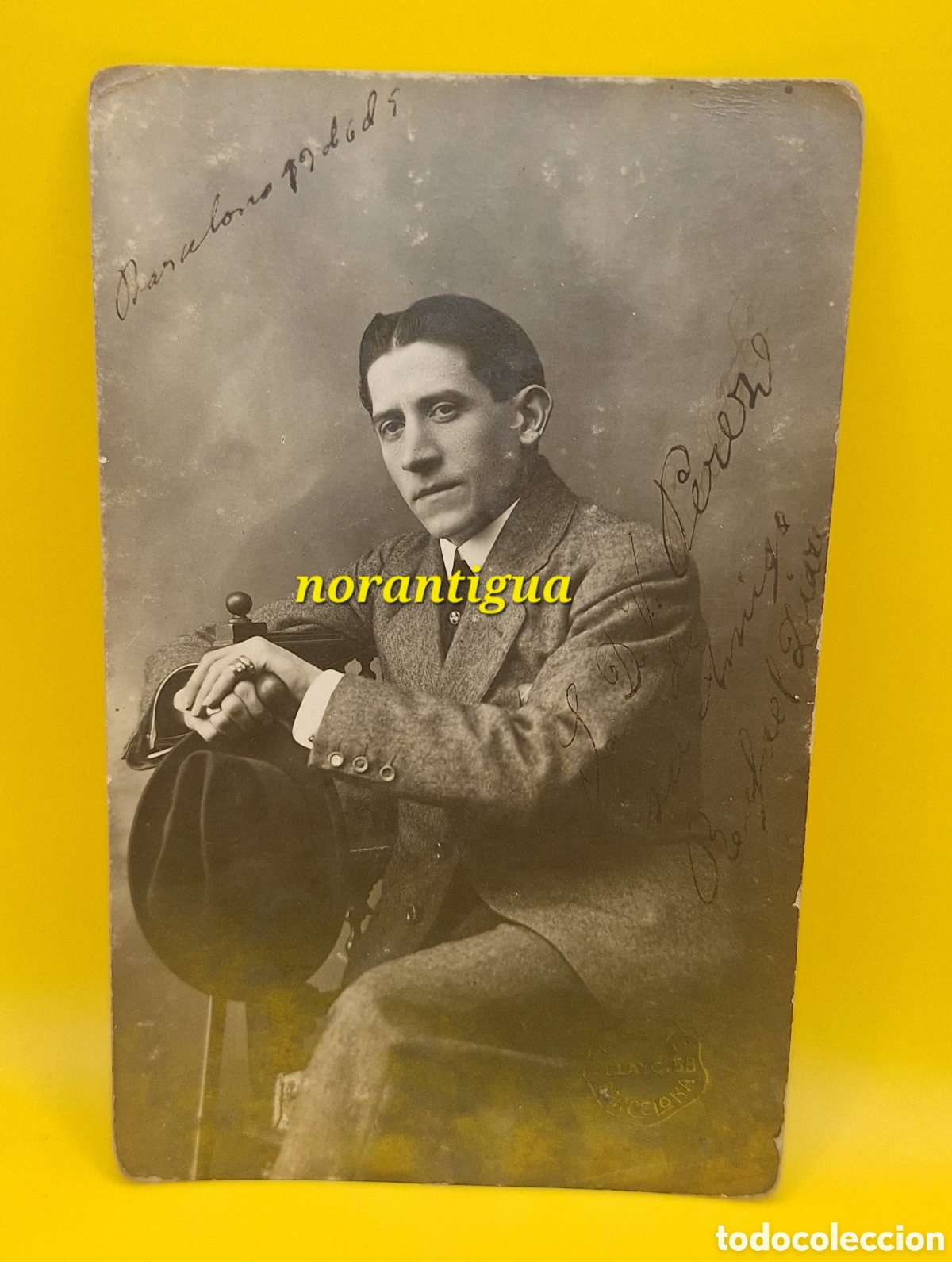 Autographes de Musique : Antigua Fotograf&iacute;a Dedicada y Firmada por Rafael D&iacute;az - Tenor - Teatro - Zarzuela -