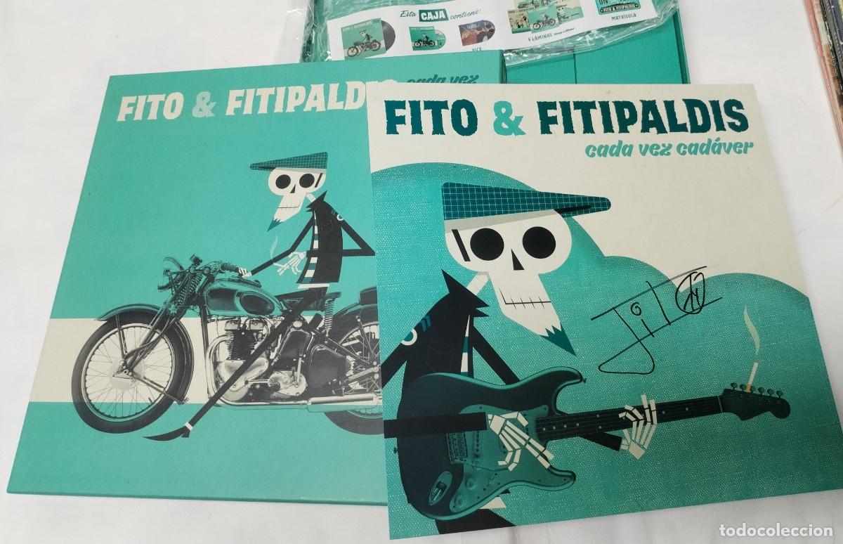 Autogramme von Musikern: FITO & FITIPALDIS - CADA VEZ CADAVER .. CAJA BOX ORIGINAL - SOLO CONTIENE UNA LAMINA FIRMADA