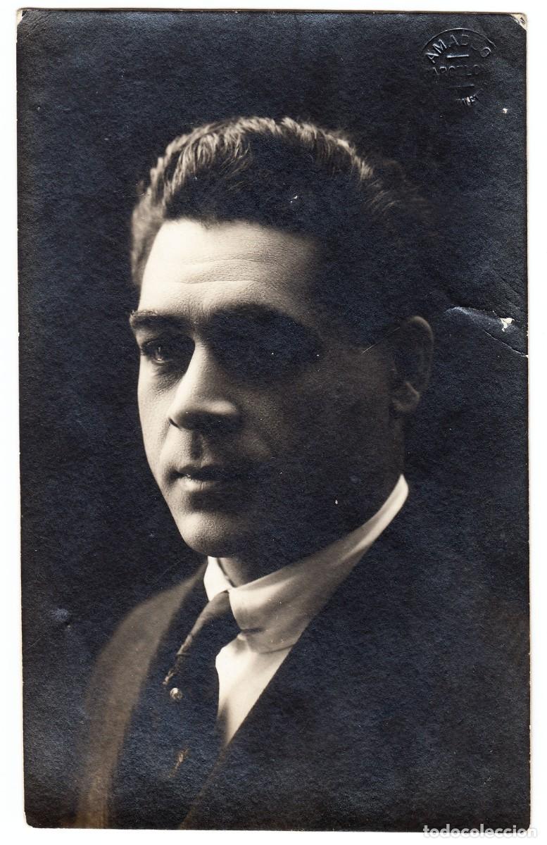 Autographes de Musique : Retrato Pablo Gorg&eacute; Samper Foto Amadeo Barcelona Aut&oacute;grafo Bar&iacute;tono Bajo Cantante Zarzuela &Oacute;pera