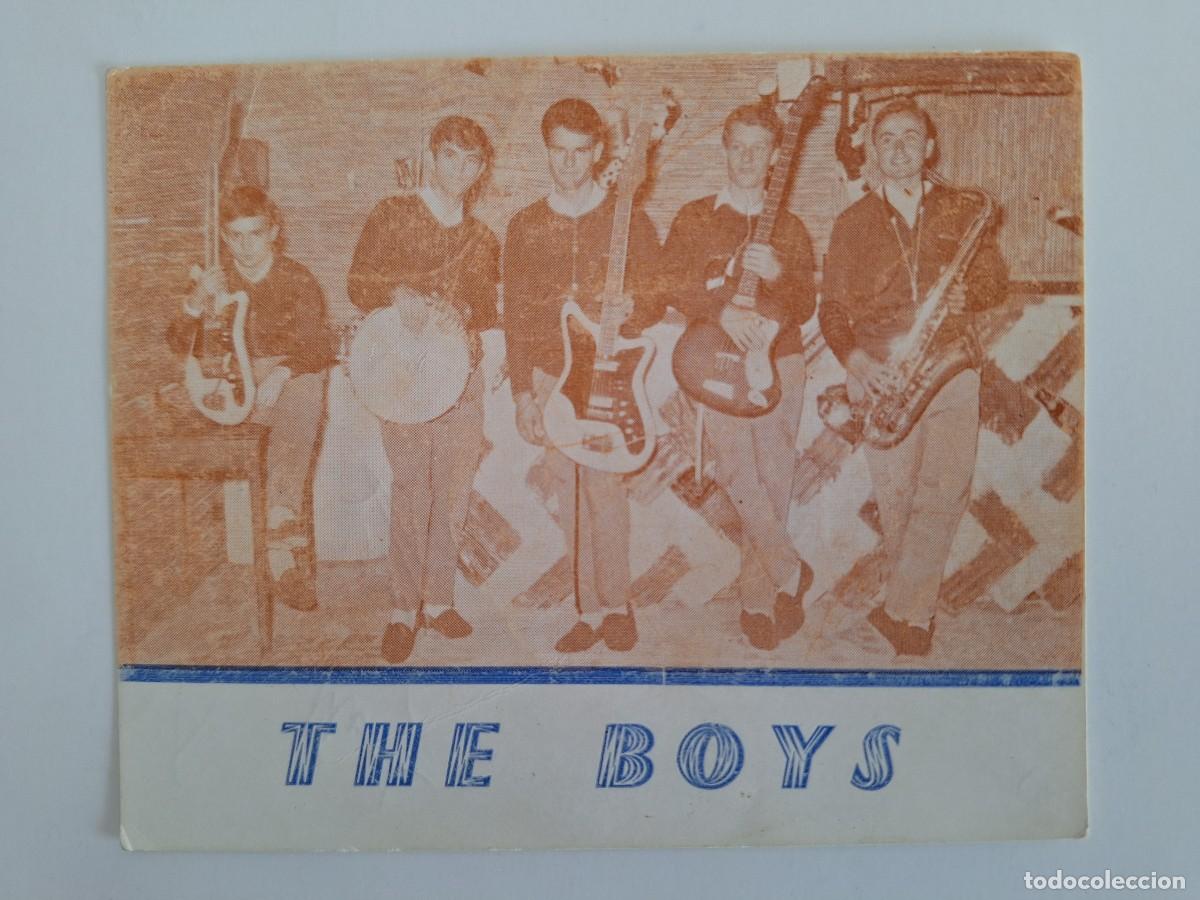 Aut&oacute;grafos Antiguos de Cantantes y M&uacute;sicos: TARJETA GRUPO MUSICAL ESPA&Ntilde;OL DEDICADA CON AUTOGRAFO THE BOYS RV 2851