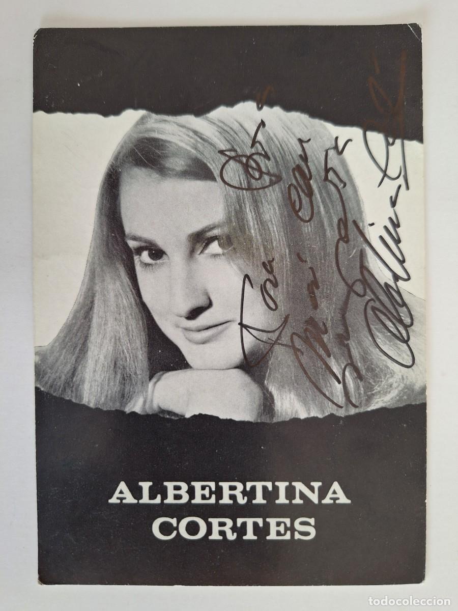 Aut&oacute;grafos Antiguos de Cantantes y M&uacute;sicos: TARJETA ARTISTA MUSICAL DEDICADA CON AUTOGRAFO ALBERTINA CORTES RV 2852
