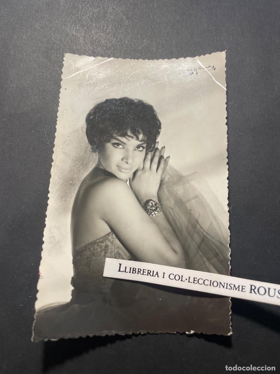 Aut&oacute;grafos Antiguos de Cantantes y M&uacute;sicos: MUSICA / TEATRO - ANTIGUA FOTOGRAFIA - VEDETTE NAIMA CHERKI - DEDICATORIA AUTOGRAFA ORIGINAL