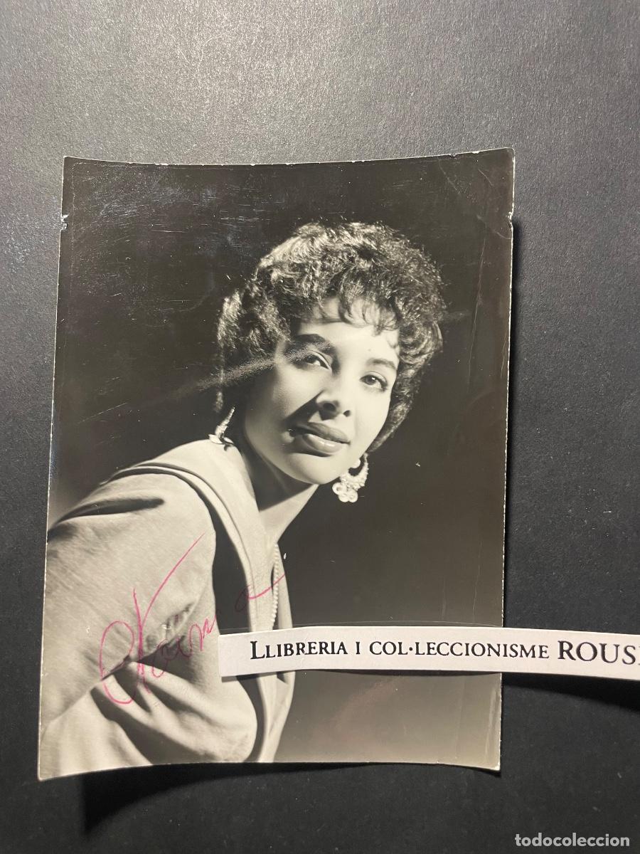 Aut&oacute;grafos Antiguos de Cantantes y M&uacute;sicos: MUSICA / TEATRO - ANTIGUA FOTOGRAFIA - VEDETTE NAIMA CHERKI - AUTOGRAFO ORIGINAL A TINTA