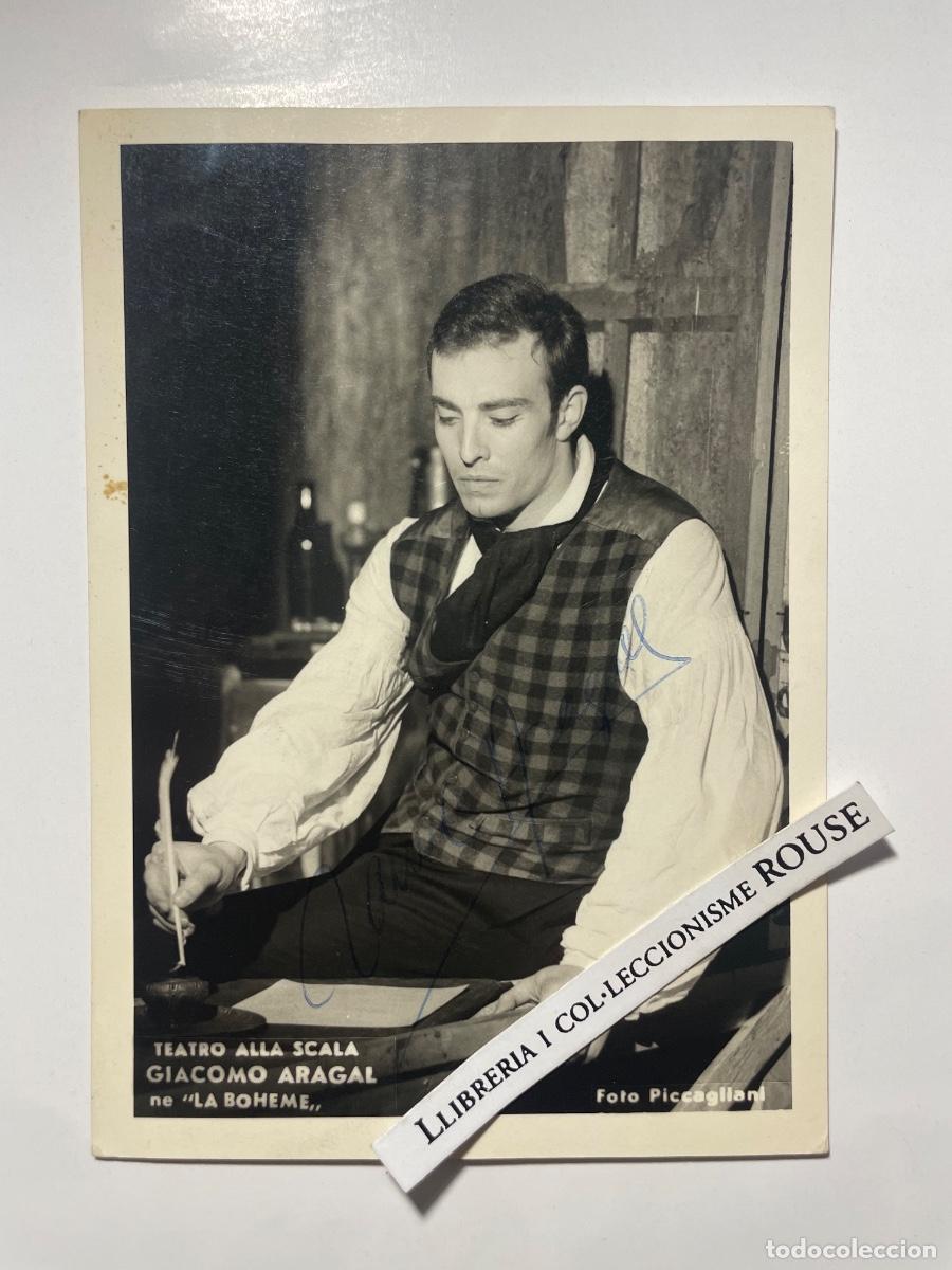 Aut&oacute;grafos Antiguos de Cantantes y M&uacute;sicos: AUTOGRAFOS - OPERA , GIACOMO ARAGAL - ANTIGUA FOTOGRAFIA CON FIRMA AUTOGRAFA ORIGINAL A TINTA