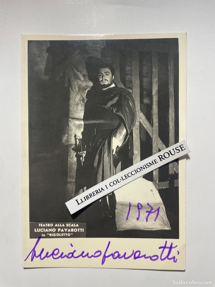 Aut&oacute;grafos Antiguos de Cantantes y M&uacute;sicos: AUTOGRAFOS - OPERA , LUCIANO PAVAROTTI 1971 ANTIGUA FOTOGRAFIA CON FIRMA AUTOGRAFA ORIGINAL A TINTA