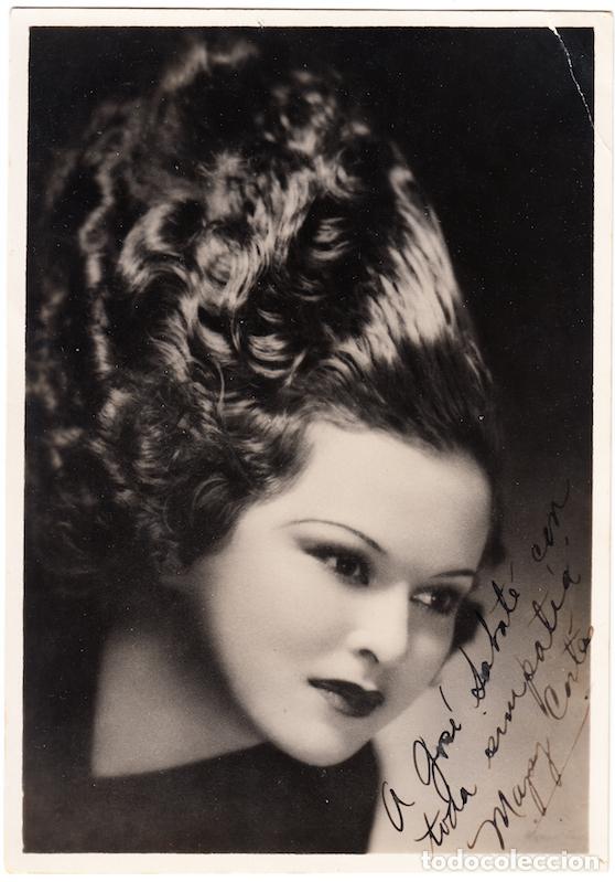 Aut&oacute;grafos Antiguos de Cantantes y M&uacute;sicos: Mapy Cort&eacute;s Aut&oacute;grafo Vedete Actriz Cantante Zarzuela Revista Teatro Cine