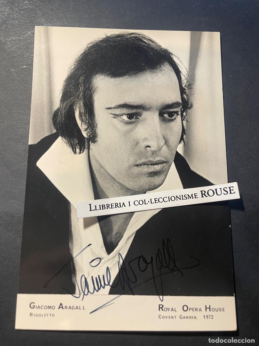 Aut&oacute;grafos Antiguos de Cantantes y M&uacute;sicos: AUTOGRAFOS - MUSICA / OPERA - ANTIGUA FOTOGRAFIA GIACOMO ARAGALL FIRMA AUTOGRAFA EN TINTA - ROYAL OP