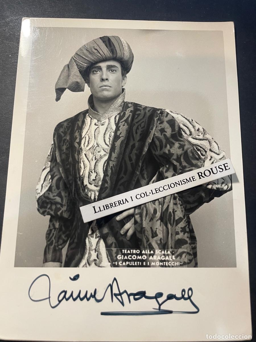 Aut&oacute;grafos Antiguos de Cantantes y M&uacute;sicos: AUTOGRAFOS - MUSICA / OPERA - ANTIGUA FOTOGRAFIA GIACOMO ARAGALL FIRMA AUTOGRAFA EN TINTA