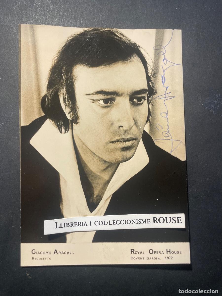 Aut&oacute;grafos Antiguos de Cantantes y M&uacute;sicos: AUTOGRAFOS /OPERA - ANTIGUA FOTOGRAFIA CON DEDICATORIA AUTOGRAFA A TINTA - GIACOMO ARAGAY EN LA TRAV