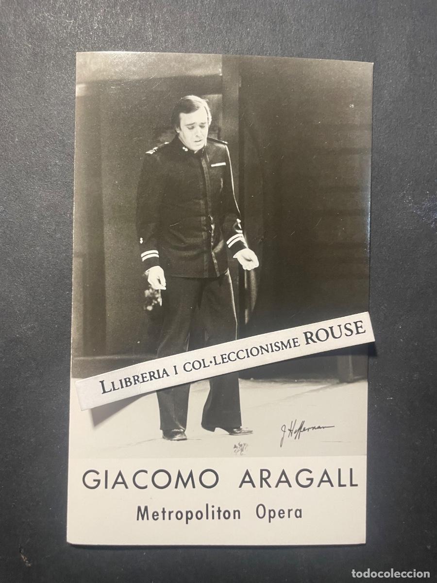 Aut&oacute;grafos Antiguos de Cantantes y M&uacute;sicos: AUTOGRAFOS /OPERA - ANTIGUA FOTOGRAFIA CON FIRMA AUTOGRAFA A TINTA - GIACOMO ARAGAY EN LA TRAV