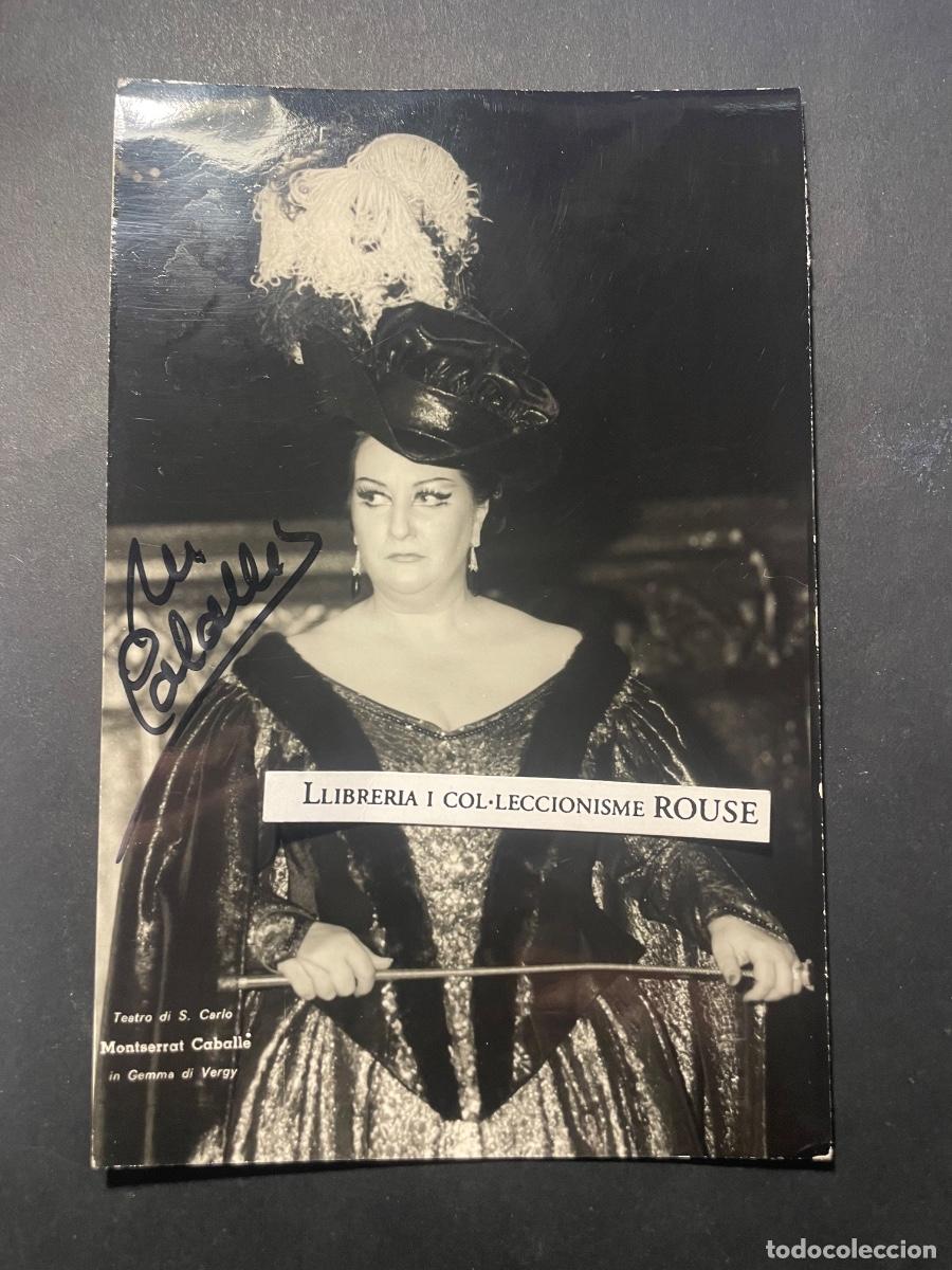 Aut&oacute;grafos Antiguos de Cantantes y M&uacute;sicos: AUTOGRAFOS /OPERA - ANTIGUA FOTOGRAFIA CON FIRMA AUTOGRAFA A TINTA - MONTSERRAT CABALL&Eacute; IN GEMMA DI