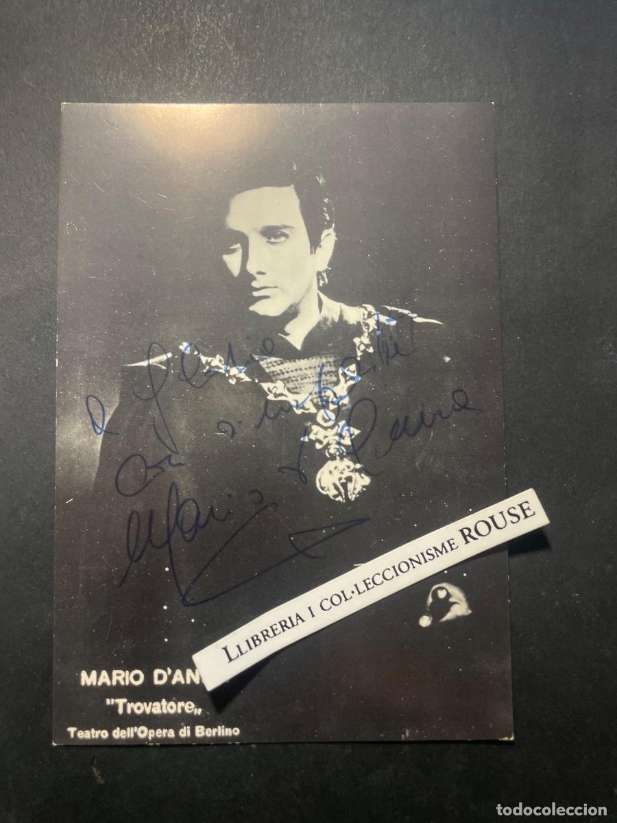 Aut&oacute;grafos Antiguos de Cantantes y M&uacute;sicos: AUTOGRAFOS /OPERA - ANTIGUA FOTOGRAFIA CON DEDICATORIA AUTOGRAFA A TINTA -MARIO D'ANNA EN LUCIA DI