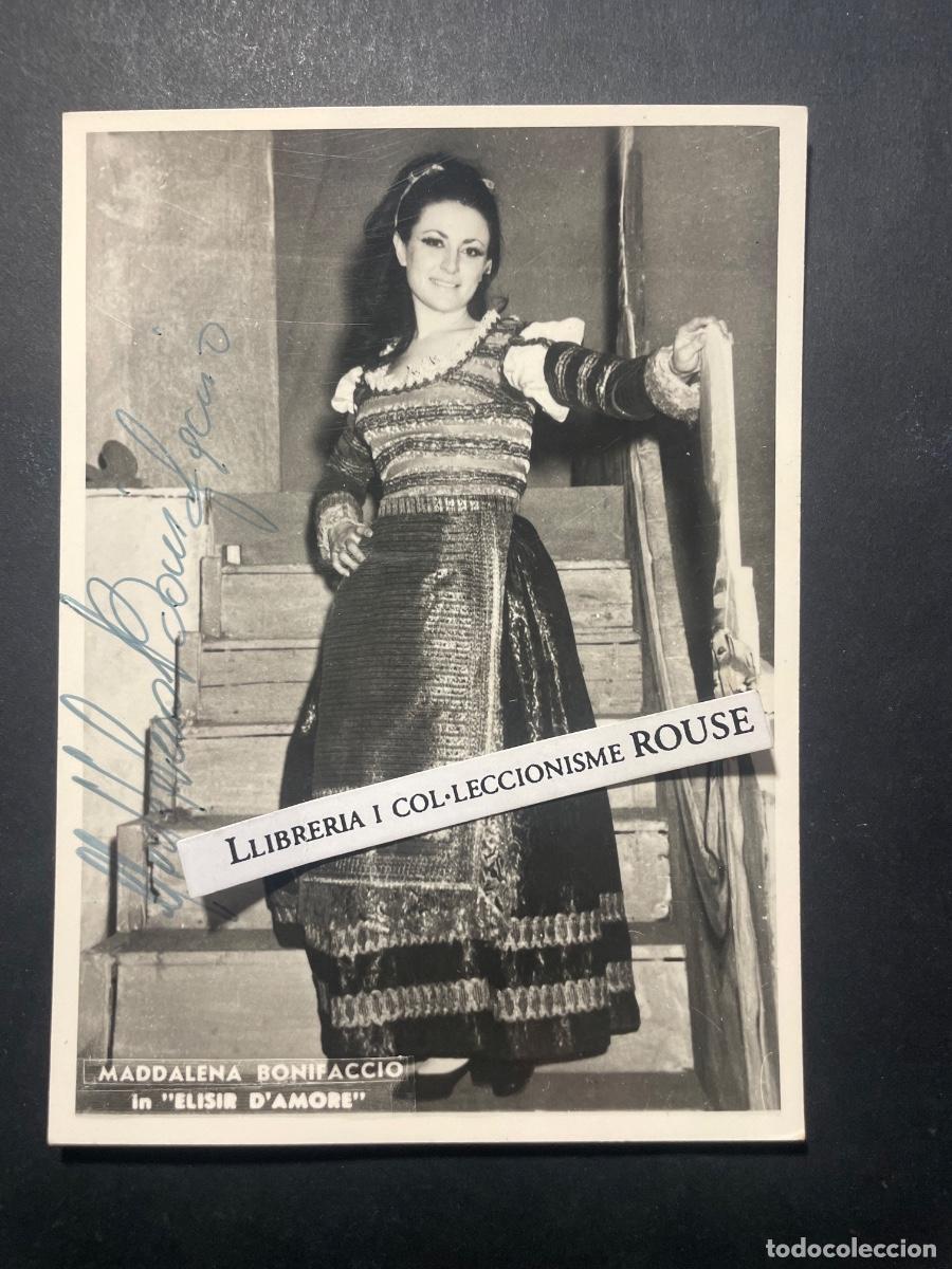 Aut&oacute;grafos Antiguos de Cantantes y M&uacute;sicos: AUTOGRAFOS /OPERA - ANTIGUA FOTOGRAFIA CON FIRMA AUTOGRAFA A TINTA - MADDALENA BONIFACCIO EN LUCIA