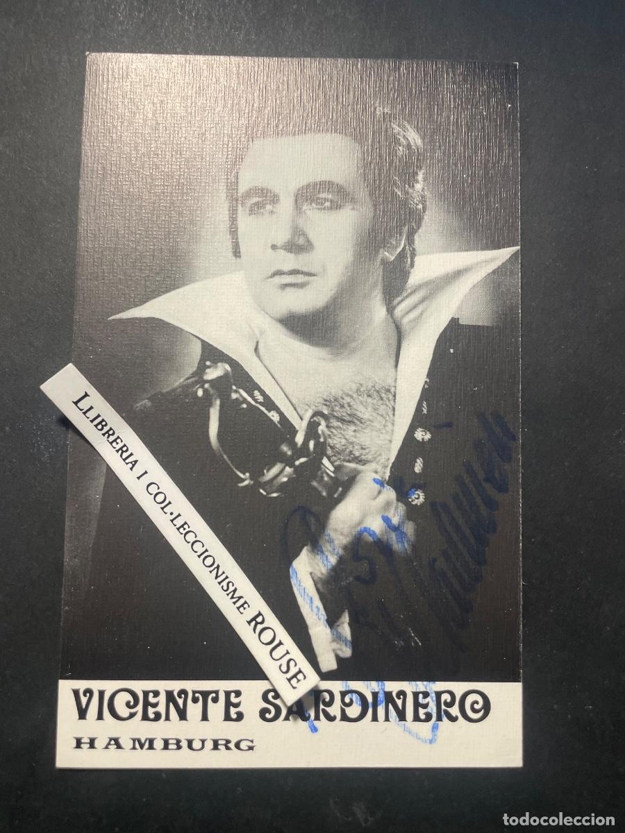 Aut&oacute;grafos Antiguos de Cantantes y M&uacute;sicos: AUTOGRAFOS /OPERA - ANTIGUA FOTOGRAFIA CON FIRMA AUTOGRAFA A TINTA - VICENTE SARDINERO - HAMBURG EN