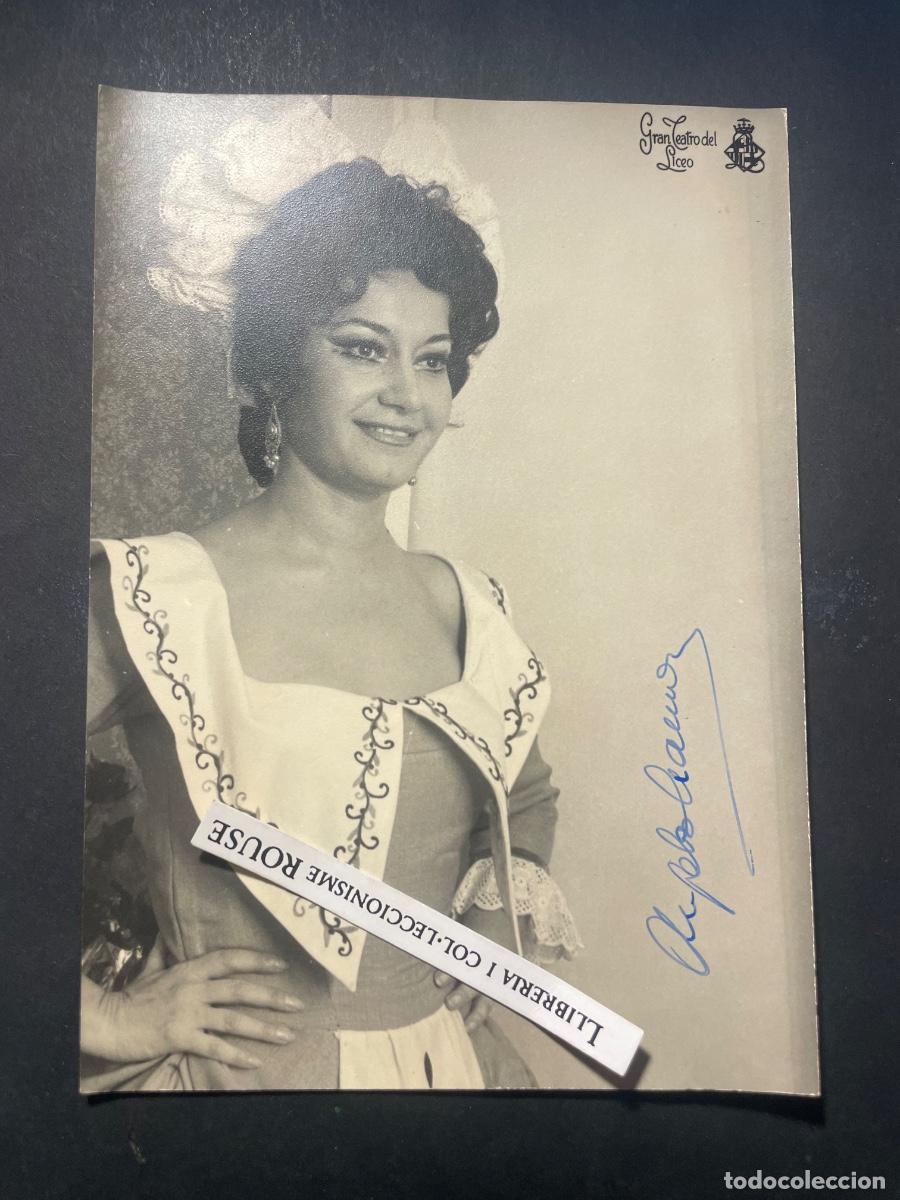 Aut&oacute;grafos Antiguos de Cantantes y M&uacute;sicos: AUTOGRAFOS /OPERA - ANTIGUA FOTOGRAFIA CON FIRMA AUTOGRAFA A TINTA - ANGELES CHAMORRO EN DON GIL DE