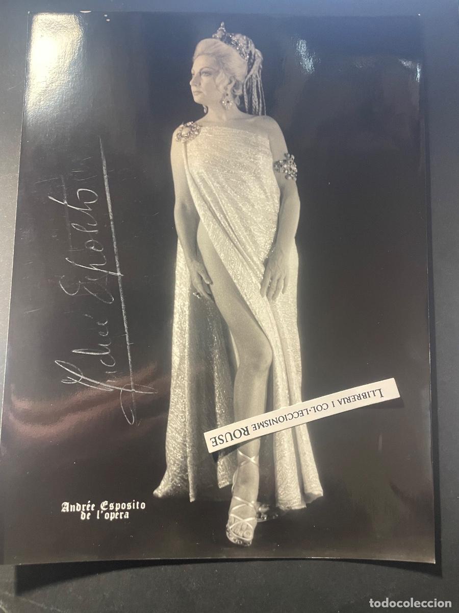 Aut&oacute;grafos Antiguos de Cantantes y M&uacute;sicos: AUTOGRAFOS /OPERA - ANTIGUA FOTOGRAFIA CON FIRMA AUTOGRAFA A TINTA - ANDR&Eacute;E ESPOSITO DE L'OPERA EN R