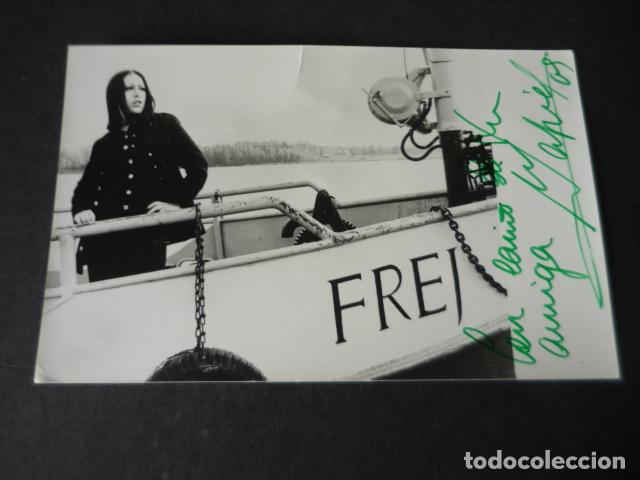 Aut&oacute;grafos Antiguos de Cantantes y M&uacute;sicos: MASSIEL CANTANTE ANTIGUA FOTOGRAFIA CON FIRMA AUTOGRAFA 9 X 14 CM