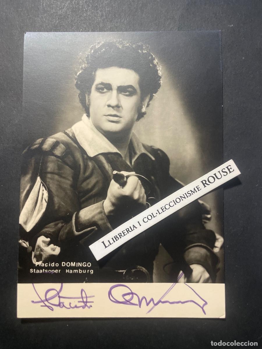 Aut&oacute;grafos Antiguos de Cantantes y M&uacute;sicos: AUTOGRAFOS - MUSICA /OPERA - PLACIDO DOMINGO ANTIGUA FOTOGRAFIA CON AUTOGRAFO ORIGINAL A TINTA