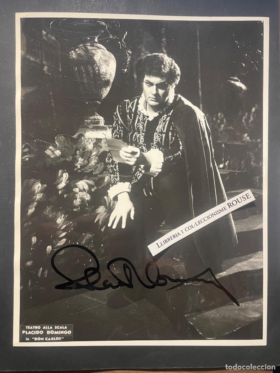 Aut&oacute;grafos Antiguos de Cantantes y M&uacute;sicos: AUTOGRAFOS - MUSICA /OPERA - PLACIDO DOMINGO ANTIGUA FOTOGRAFIA CON AUTOGRAFO ORIGINAL A TINTA