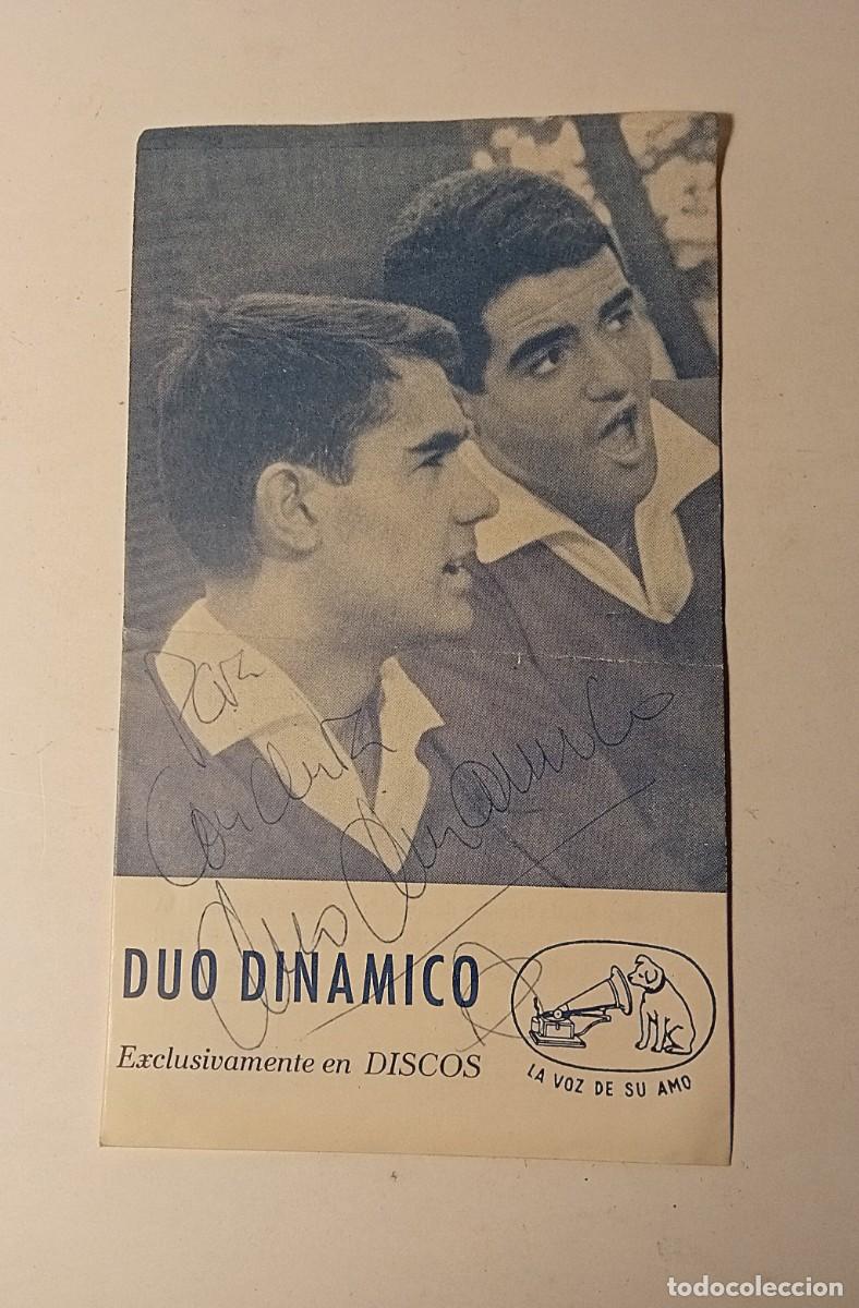 Aut&oacute;grafos Antiguos de Cantantes y M&uacute;sicos: D&Uacute;O DIN&Aacute;MICO - AUT&Oacute;GRAFO