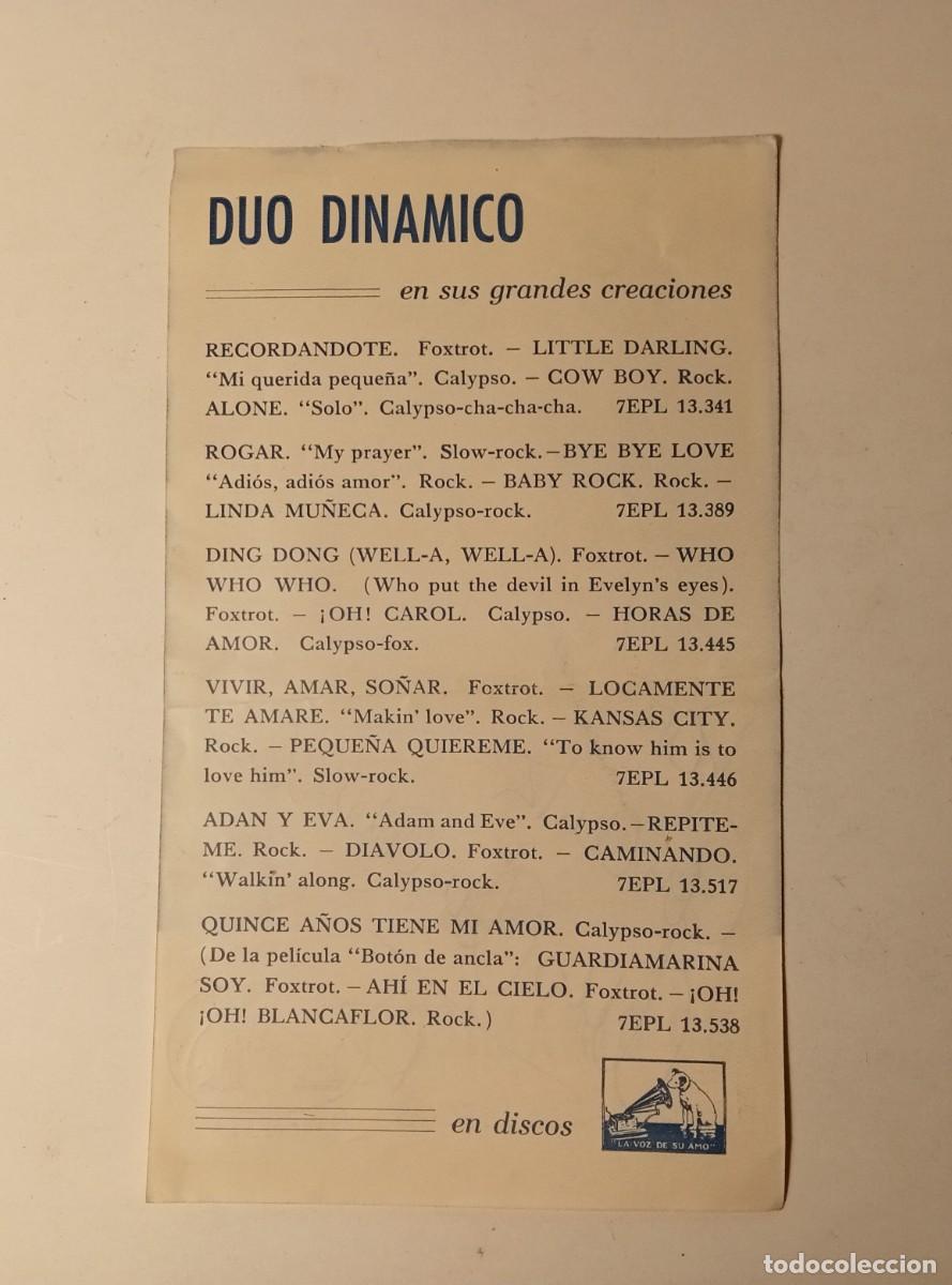 Aut&oacute;grafos antiguos de cantantes y m&uacute;sicos: D&Uacute;O DIN&Aacute;MICO - AUT&Oacute;GRAFO - Foto 2