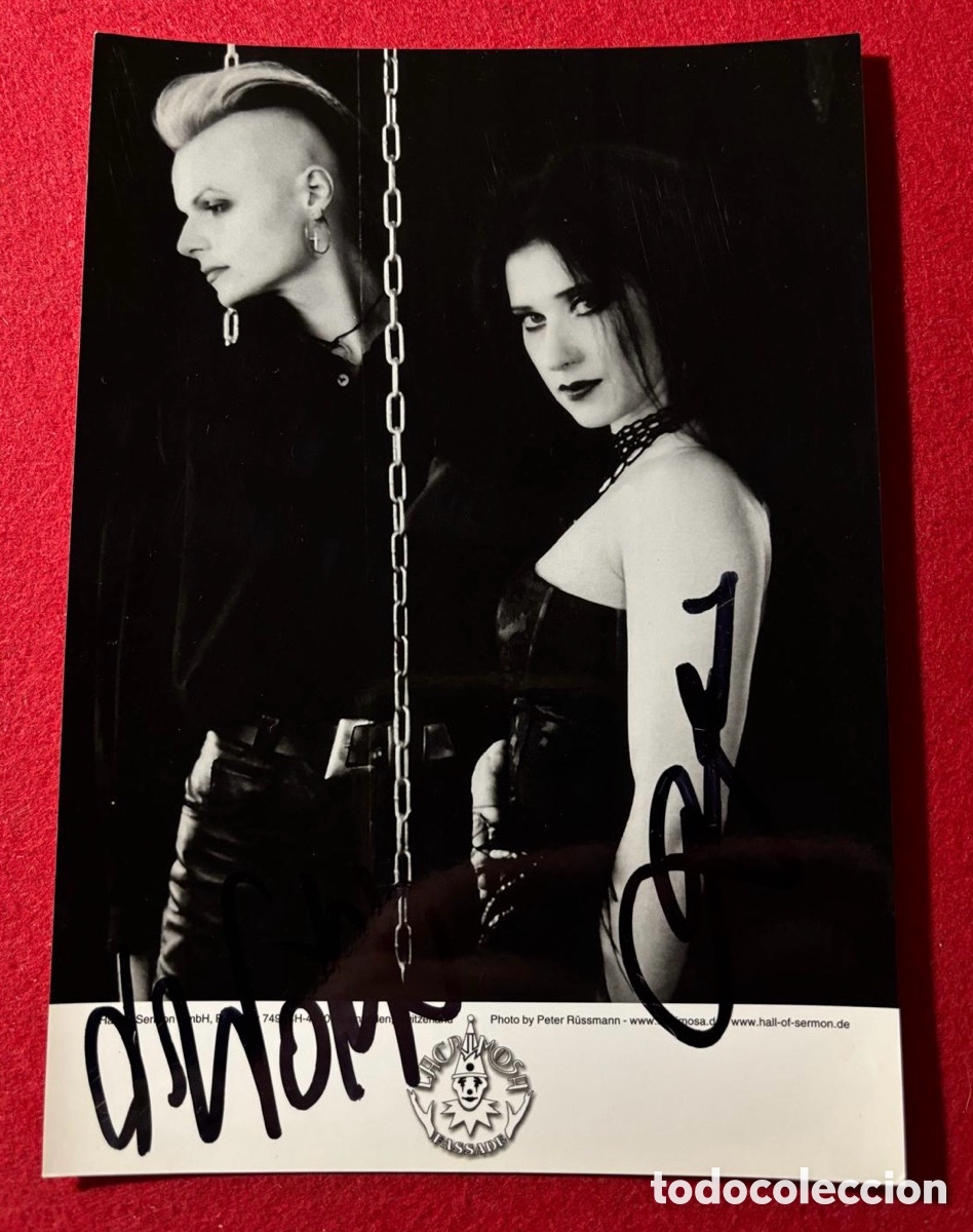Aut&oacute;grafos de M&uacute;sica: Lacrimosa-Firmado Fotografia Oficial de la Banda en 2005