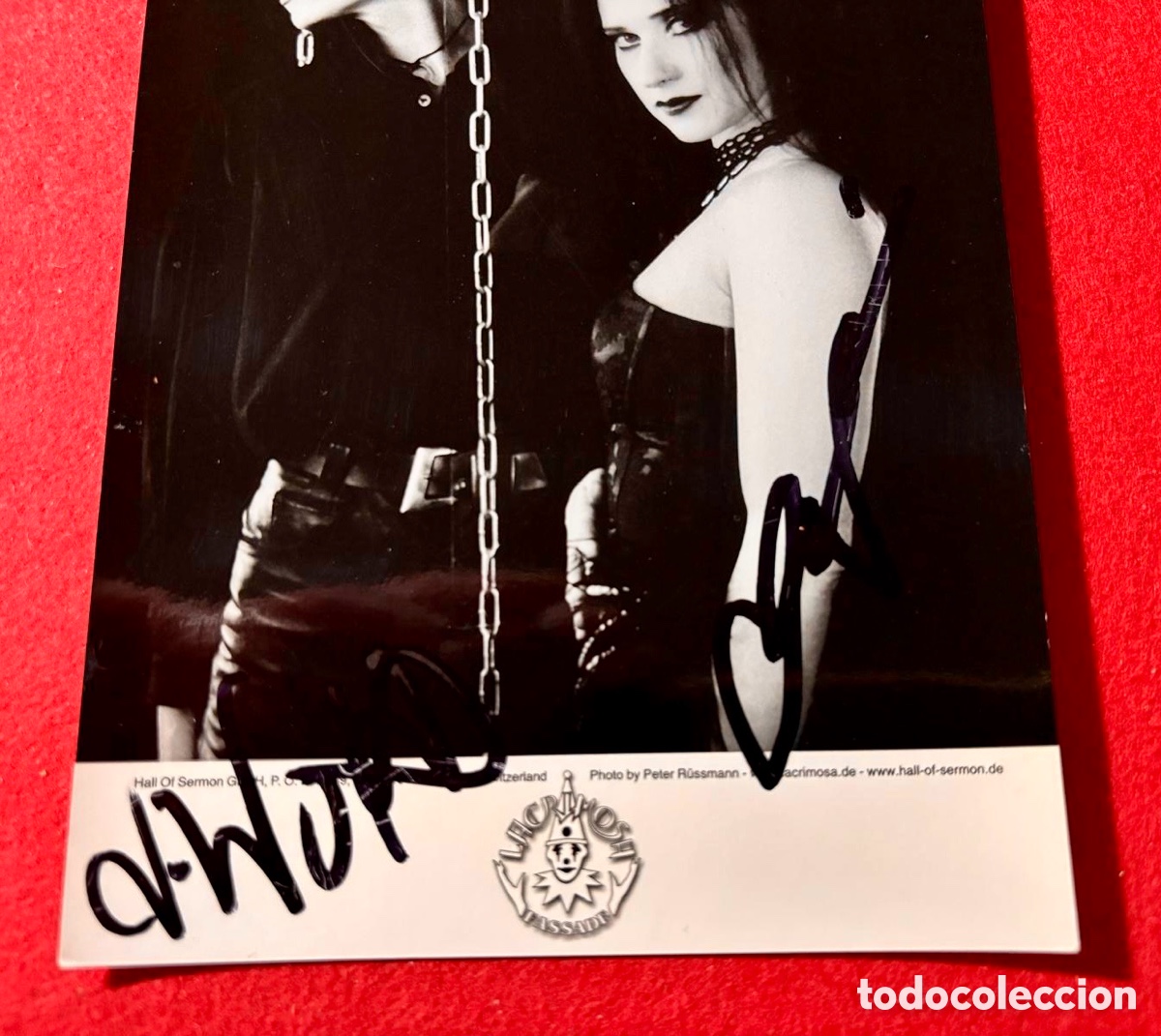 Autogramme von Musikern: Lacrimosa-Firmado Fotografia Oficial de la Banda en 2005