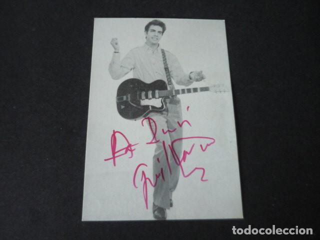 Aut&oacute;grafos de M&uacute;sica: GUILLERMO CANTANTE ANTIGUA TARJETA DISCOGRAFIA CON FIRMA AUTOGRAFA 9 X 13 CM