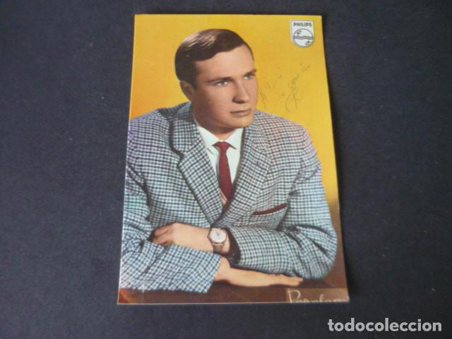 Autogramme von Musikern: JOSE MARIA DALDA CANTANTE ANTIGUA TARJETA DISCOGRAFIA CON FIRMA AUTOGRAFA 10 X 15 CM