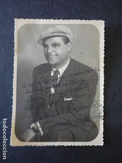 Aut&oacute;grafos Antiguos de Cantantes y M&uacute;sicos: EL NI&Ntilde;O DE LA HUERTA CANTANTE ANTIGUA FOTOGRAFIA CON FIRMA AUTOGRAFO 8,5 X 12 CM