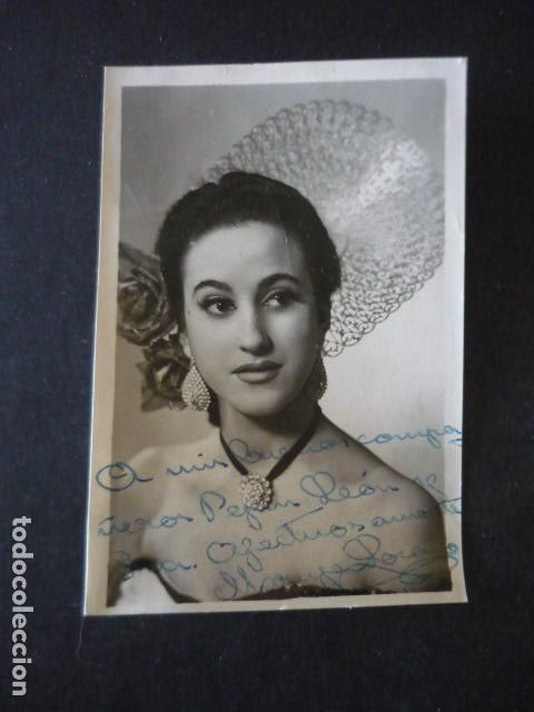 Autogramme von Musikern: MARUJA LOZANO CANTAORA ANTIGUA FOTOGRAFIA CON FIRMA AUTOGRAFO 8,5 X 12,5 CM
