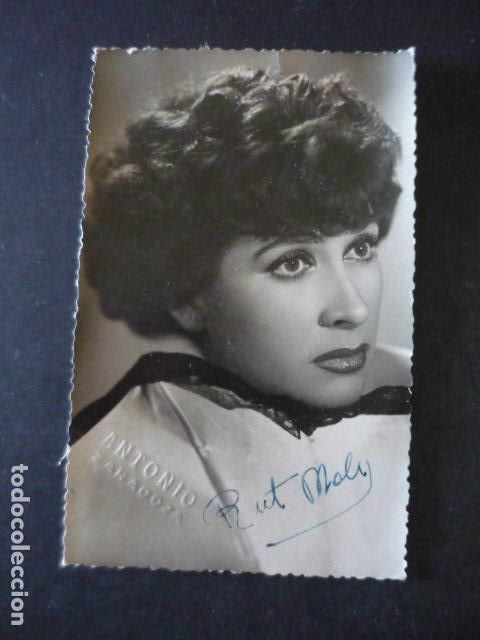 Aut&oacute;grafos de M&uacute;sica: RUTH MOLY CANTANTE ANTIGUA FOTOGRAFIA CON FIRMA AUTOGRAFO 9 X 14 CM
