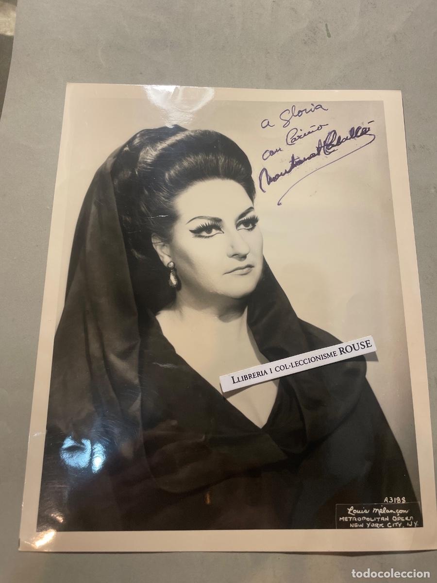Aut&oacute;grafos Antiguos de Cantantes y M&uacute;sicos: ANTIGUA FOTOGRAFIA CON DEDICATORIA ORIGINAL A TINTA - MONSERRAT CABALL&Eacute; EN LA TRAVIATA 9-12-73- -