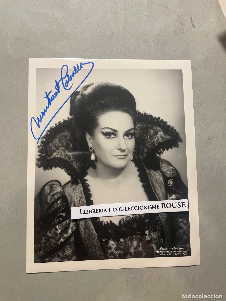 Aut&oacute;grafos Antiguos de Cantantes y M&uacute;sicos: ANTIGUA FOTOGRAFIA CON AUTOGRAFO ORIGINAL A TINTA - MONSERRAT CABALL&Eacute; EN CATERINA CORNARO 11-11- 73