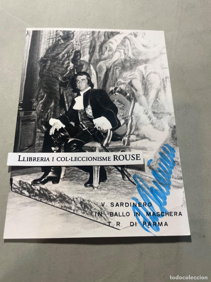 Aut&oacute;grafos Antiguos de Cantantes y M&uacute;sicos: ANTIGUA FOTOGRAFIA CON AUTOGRAFO ORIGINAL A TINTA - V. SARDINERO EN FAUST 16-12-73 - V. SARDINERO IN