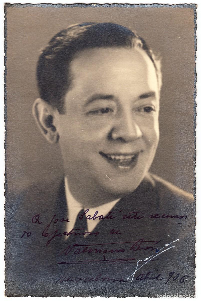 Autographes de Musique : Varleriano Le&oacute;n - Aut&oacute;grafo 1936 - Foto Gal&aacute;n Madrid - Actor Teatro Cine