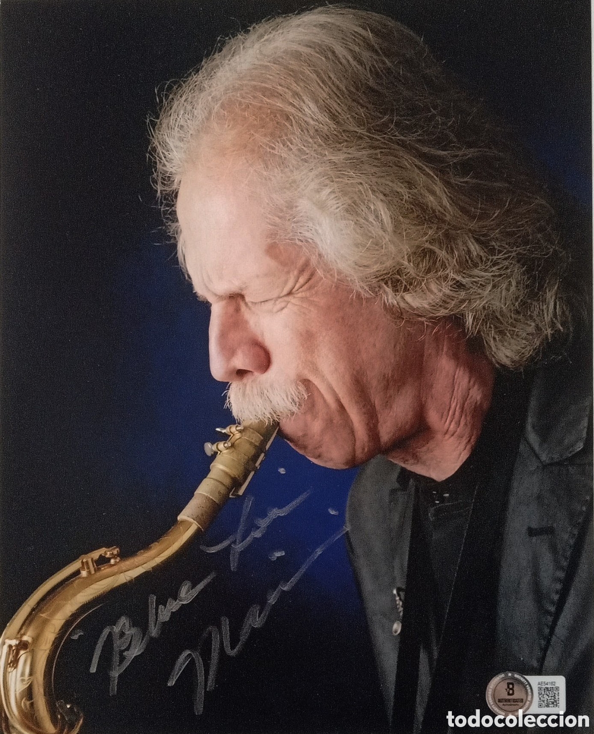 Aut&oacute;grafos Antiguos de Cantantes y M&uacute;sicos: Blues brothers - Lou Marini aut&ograve;grafo certificado por Beckett