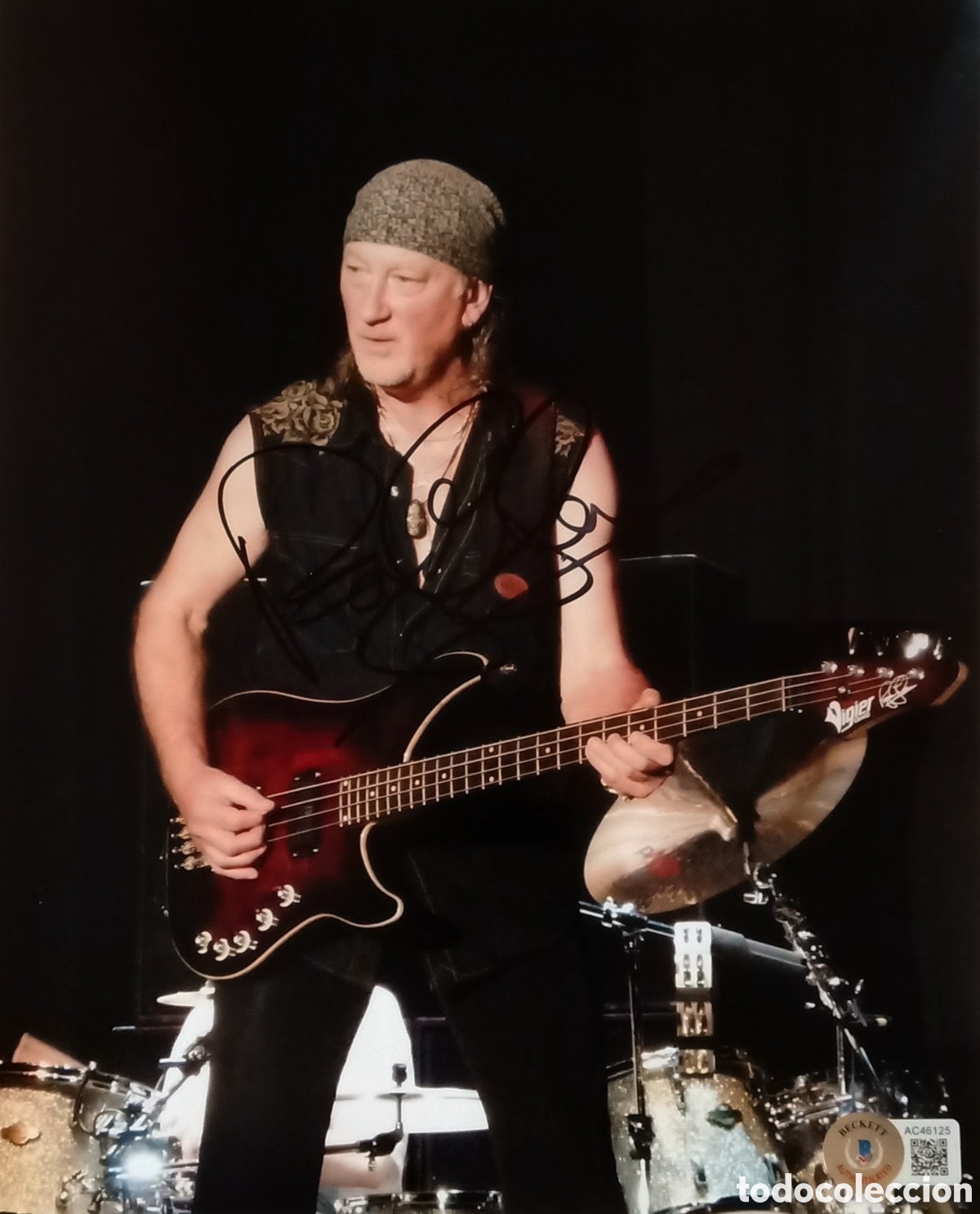 Aut&oacute;grafos Antiguos de Cantantes y M&uacute;sicos: Roger Glover - Deep Purple Firmada a Mano &ndash; Certificada por Beckett